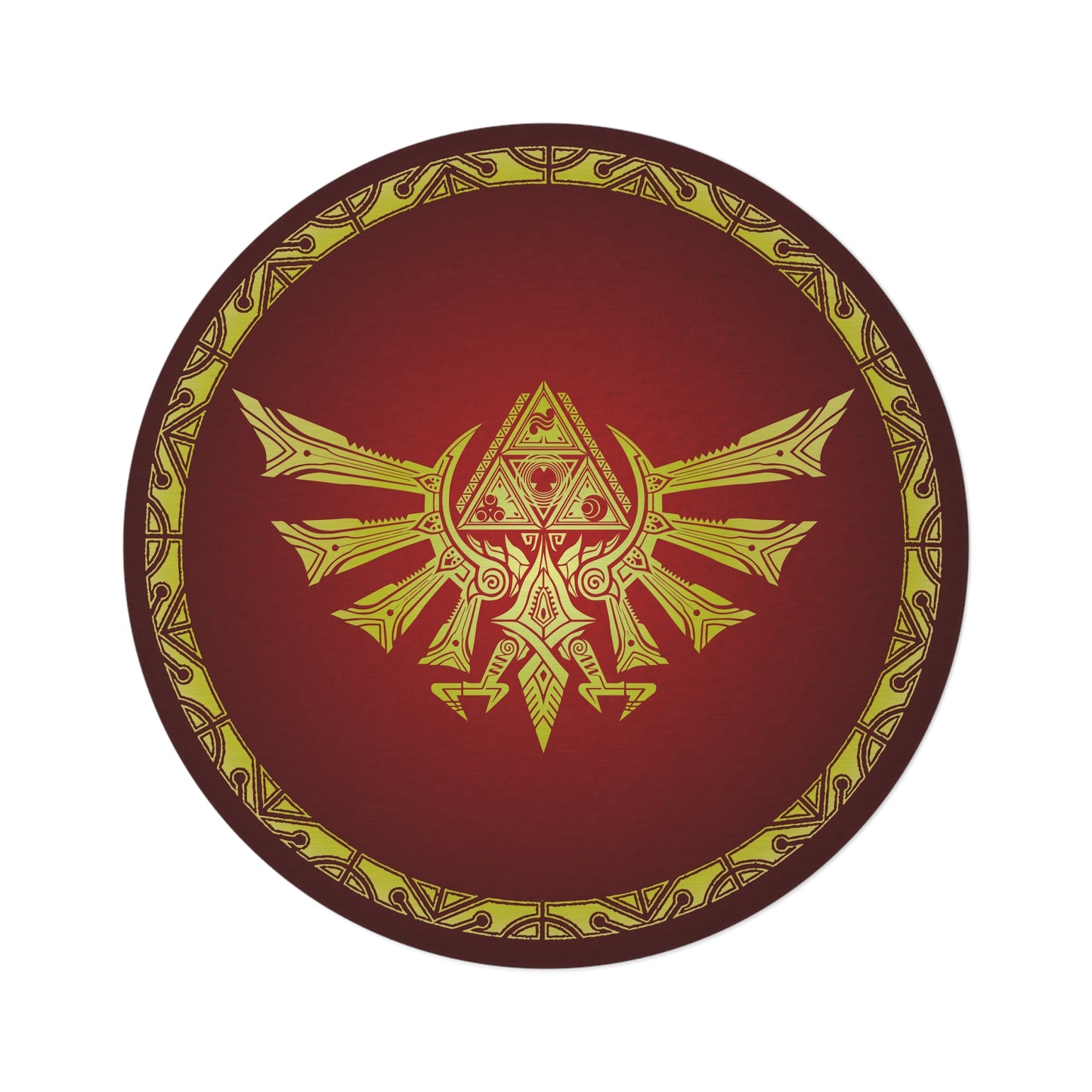 Legend of Zelda Triforce eagle Round Rug 60'' diameter
