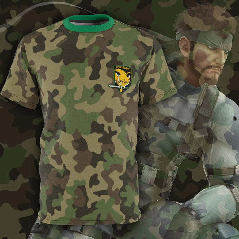Fox Hound Military Pattern Metal Gear T shirt