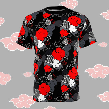 Akatsuki Naruto pattern T Shirt