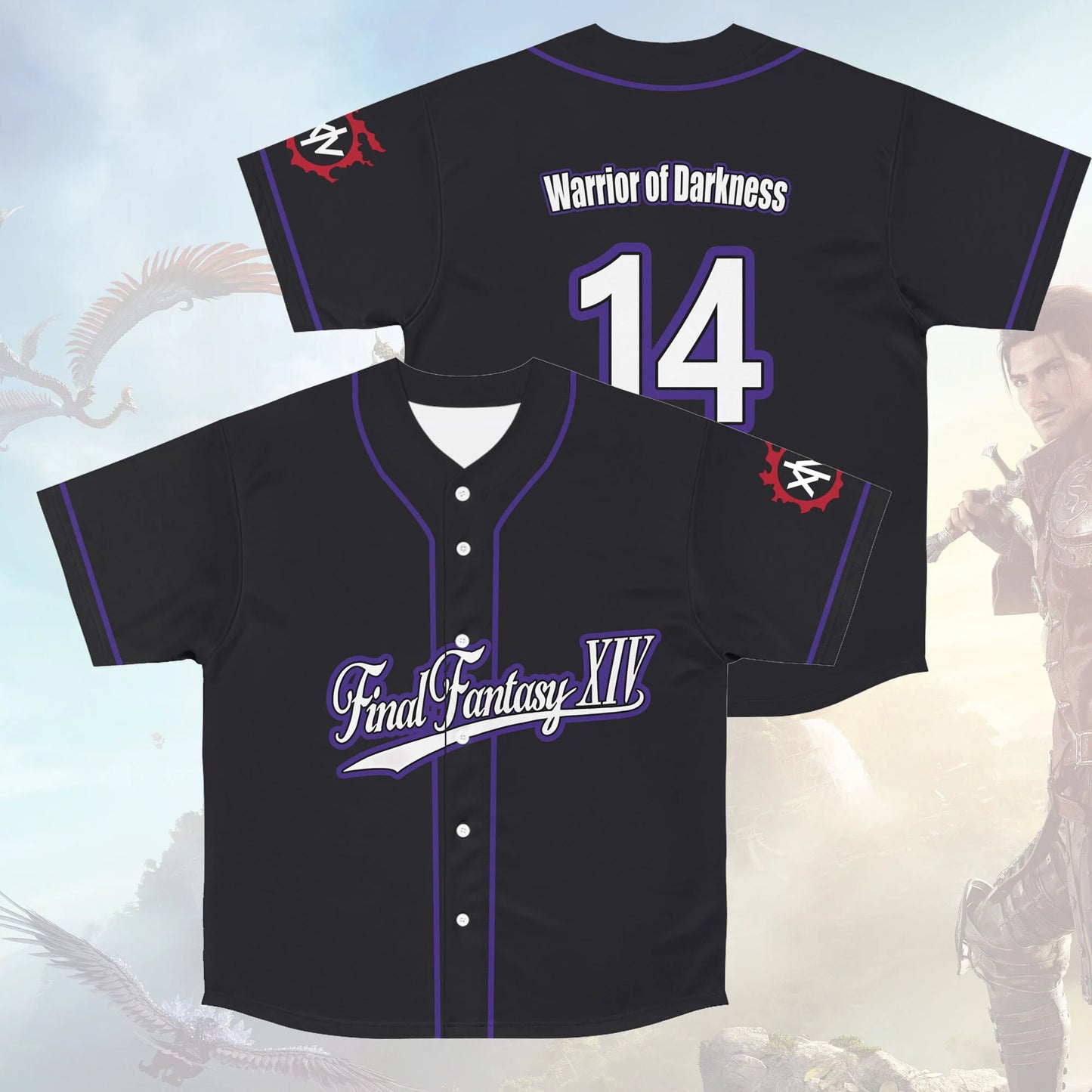 FFXIV Warrior of Darkness Baseball Jersey